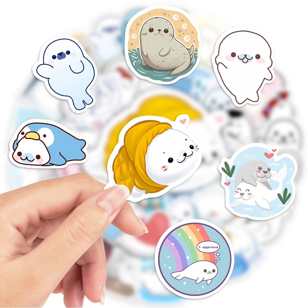 Laptop Accessories Kids - 10/25/50Pcs Kawaii Cute Cartoon Seals Stickers
