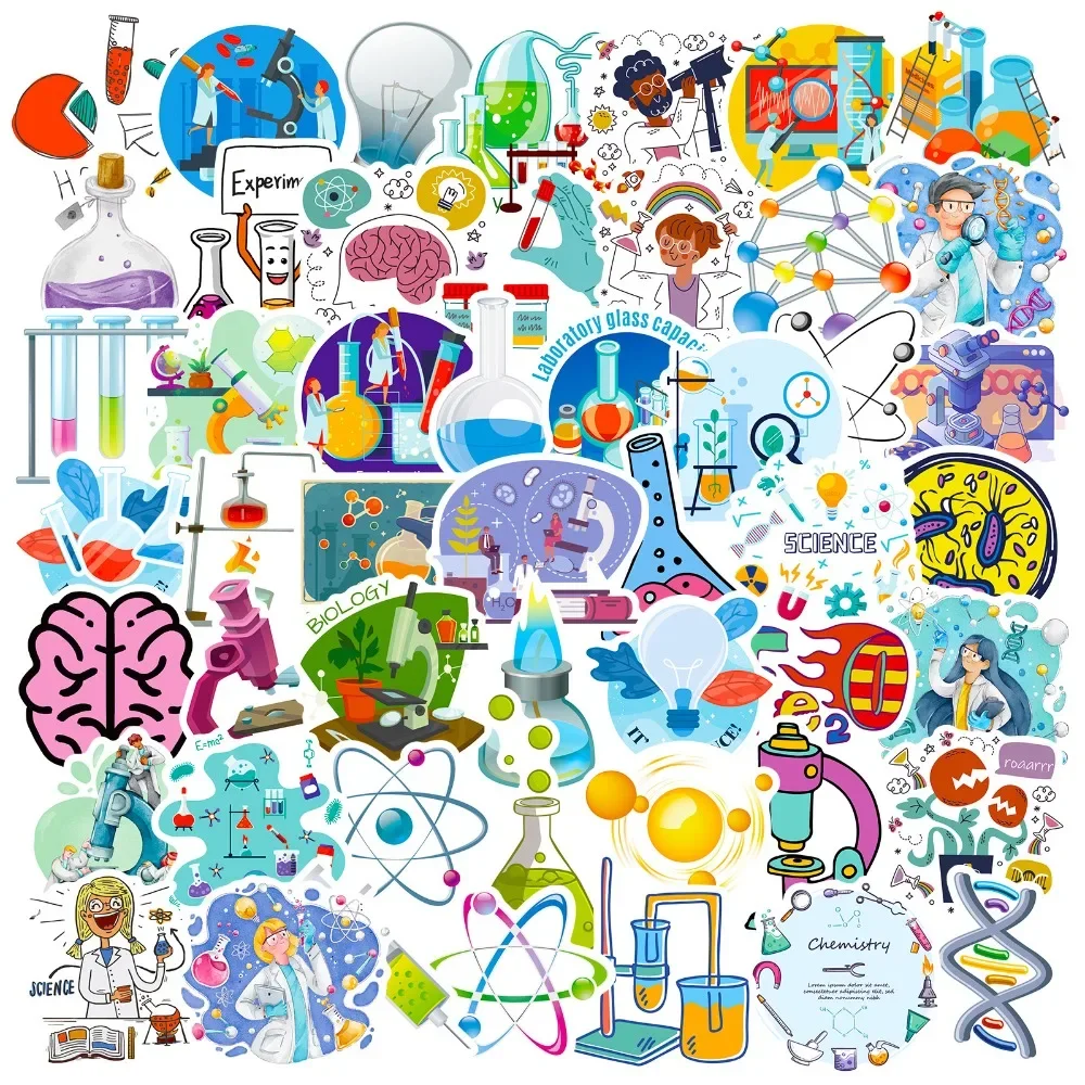 50PCS Cartoon Science Lab Stic - Laptop Accessories Kids 评论和价格