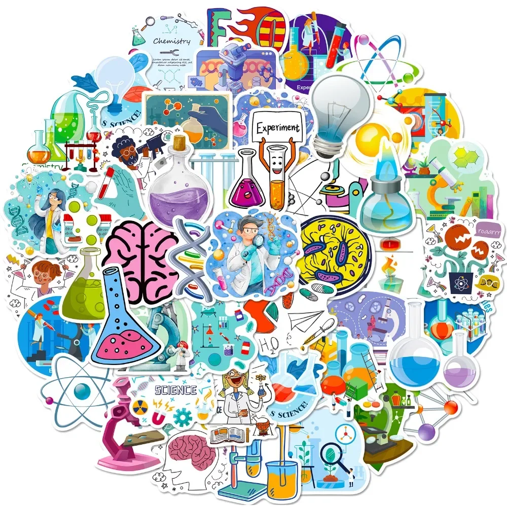 50PCS Cartoon Science Lab Stic - Laptop Accessories Kids 评论和价格