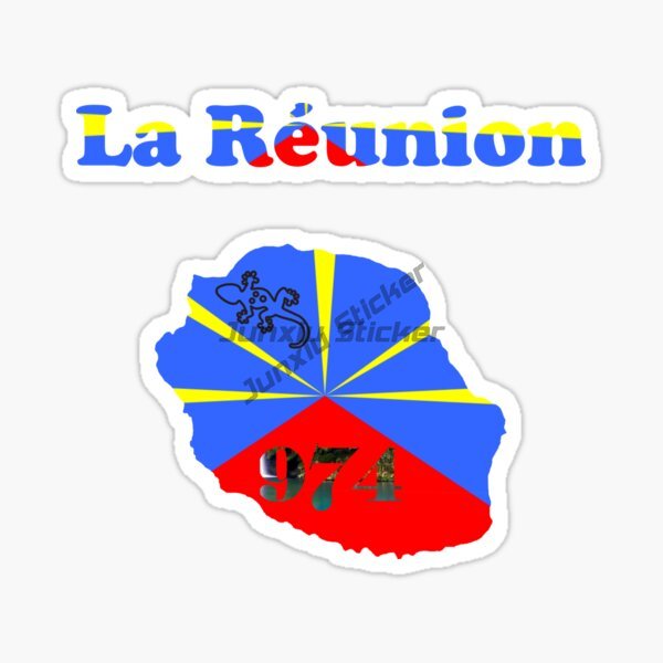 Reunion Island Flag Car Sticke - Laptop Accessories Logo 评论和价格