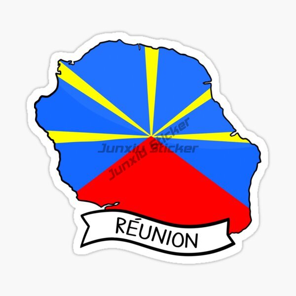 Reunion Island Flag Car Sticke - Laptop Accessories Logo 评论和价格