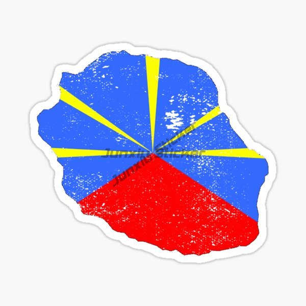 Reunion Island Flag Car Sticke - Laptop Accessories Logo 评论和价格