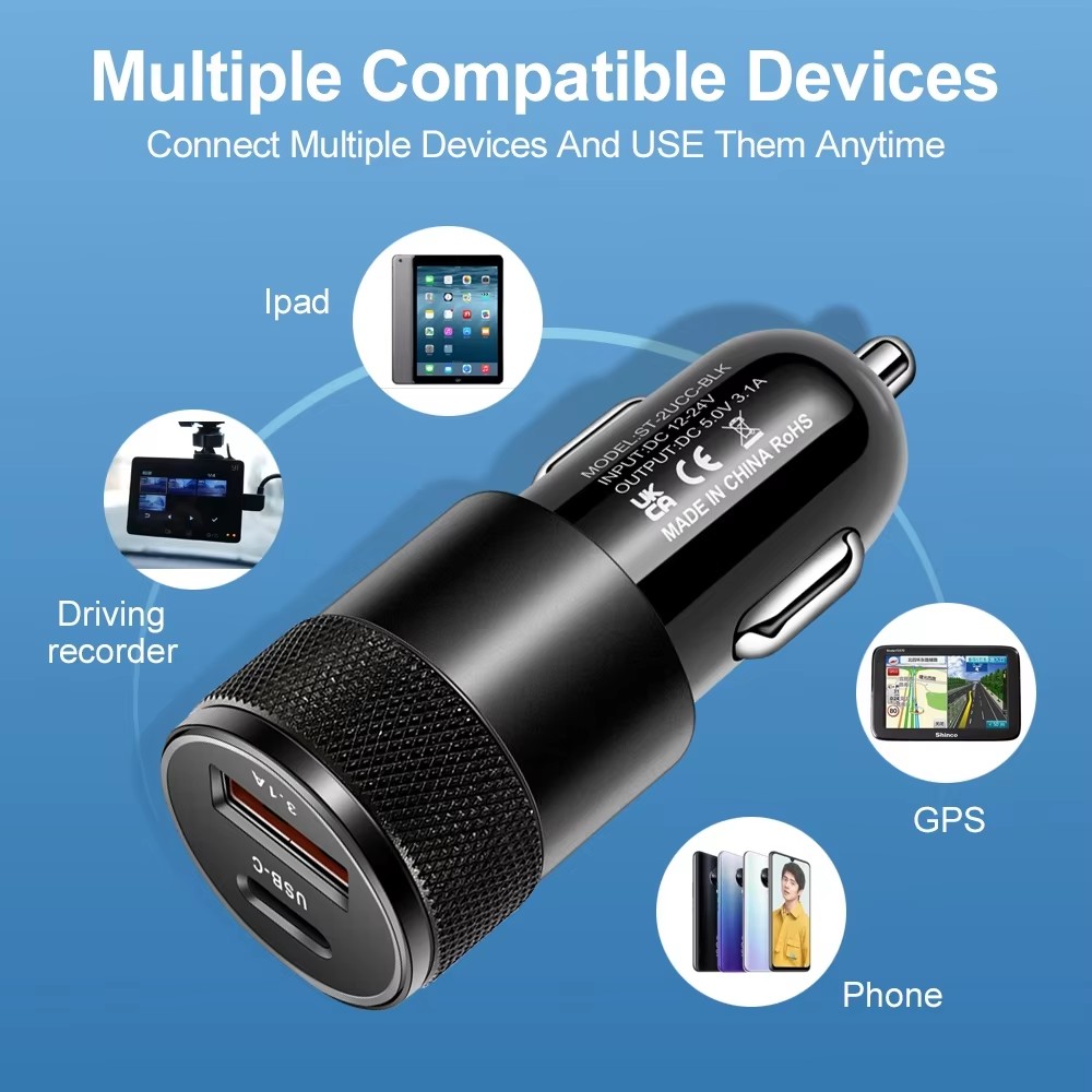 3.1A USB Car Charger Type C Fa - Usb C Power Adapter 评论和价格