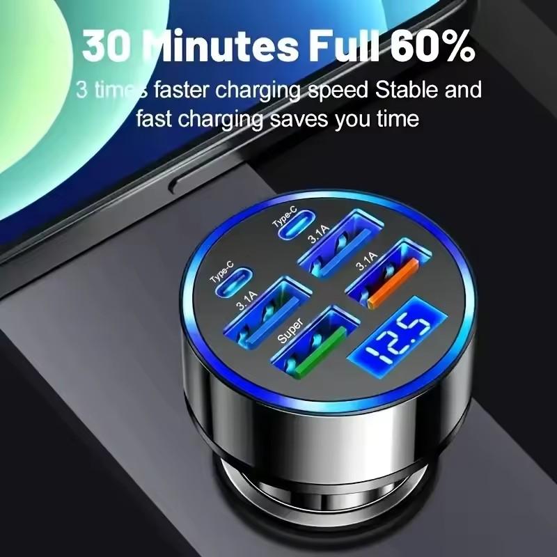 300W PD Car Charger 6 Ports Fa - Usb C Power Adapter 评论和价格