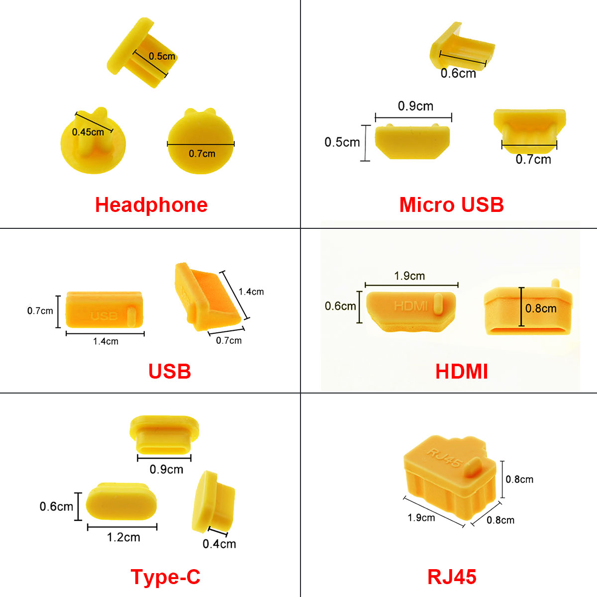 JCD 10pcs Silicone Type-C Micr - Laptop Accessories Protector 评论和价格