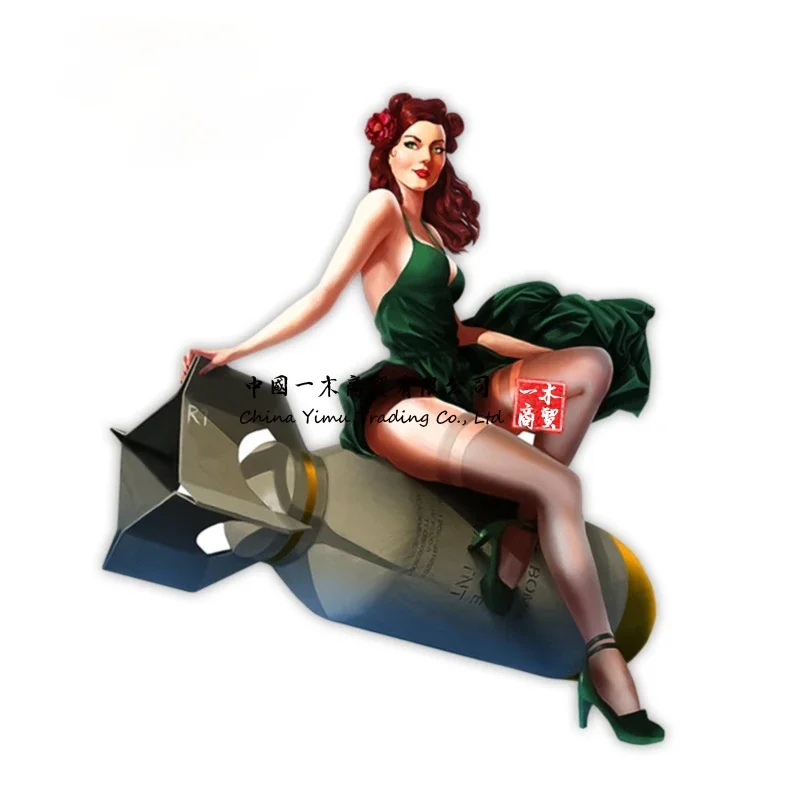 Car Stickers Pin Up Girl Vinta - Laptop Accessories Logo 评论和价格