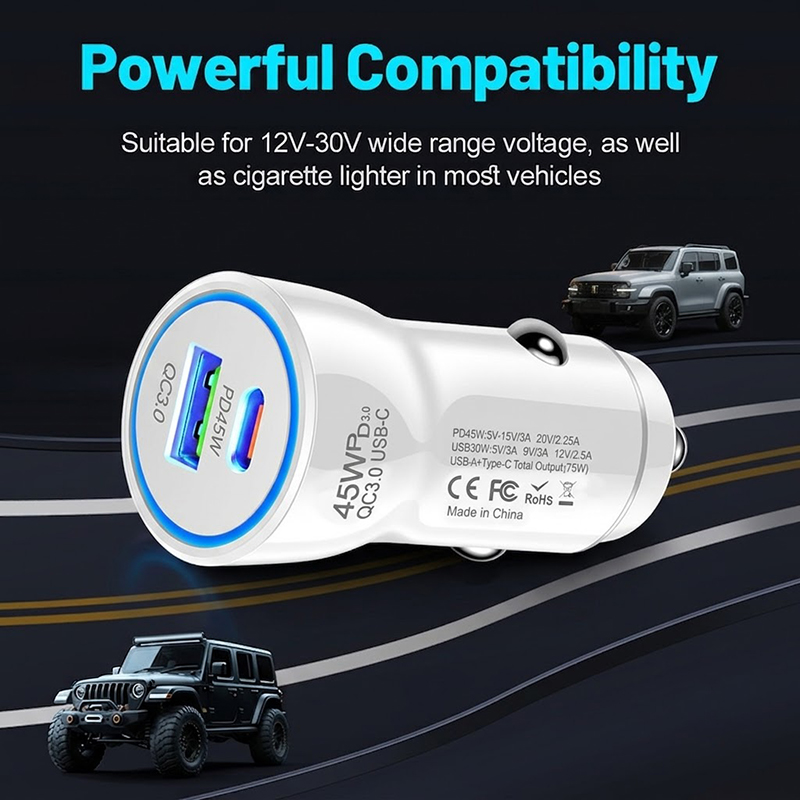 Fast Charging 45W Car Charger  - Usb C Power Adapter 评论和价格