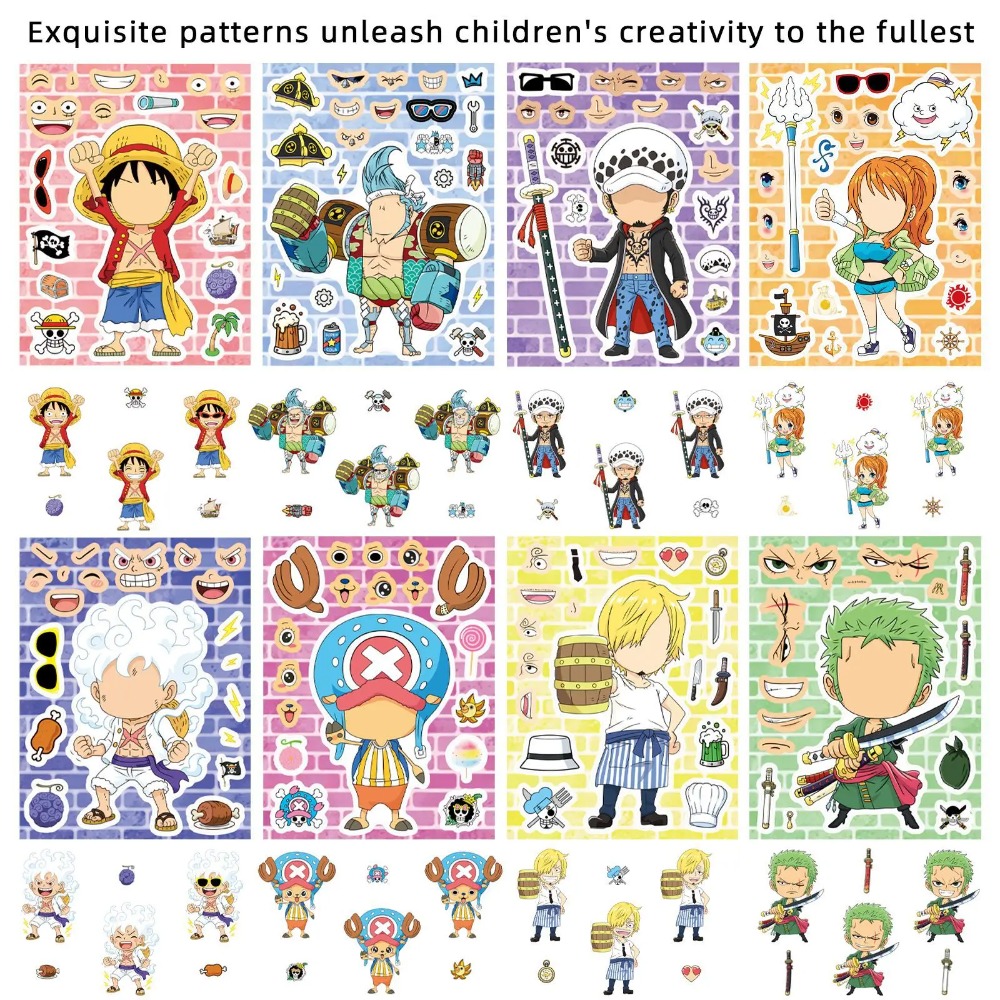 8/16/24Sheets One Piece Luffy  - Laptop Accessories Kids 评论和价格