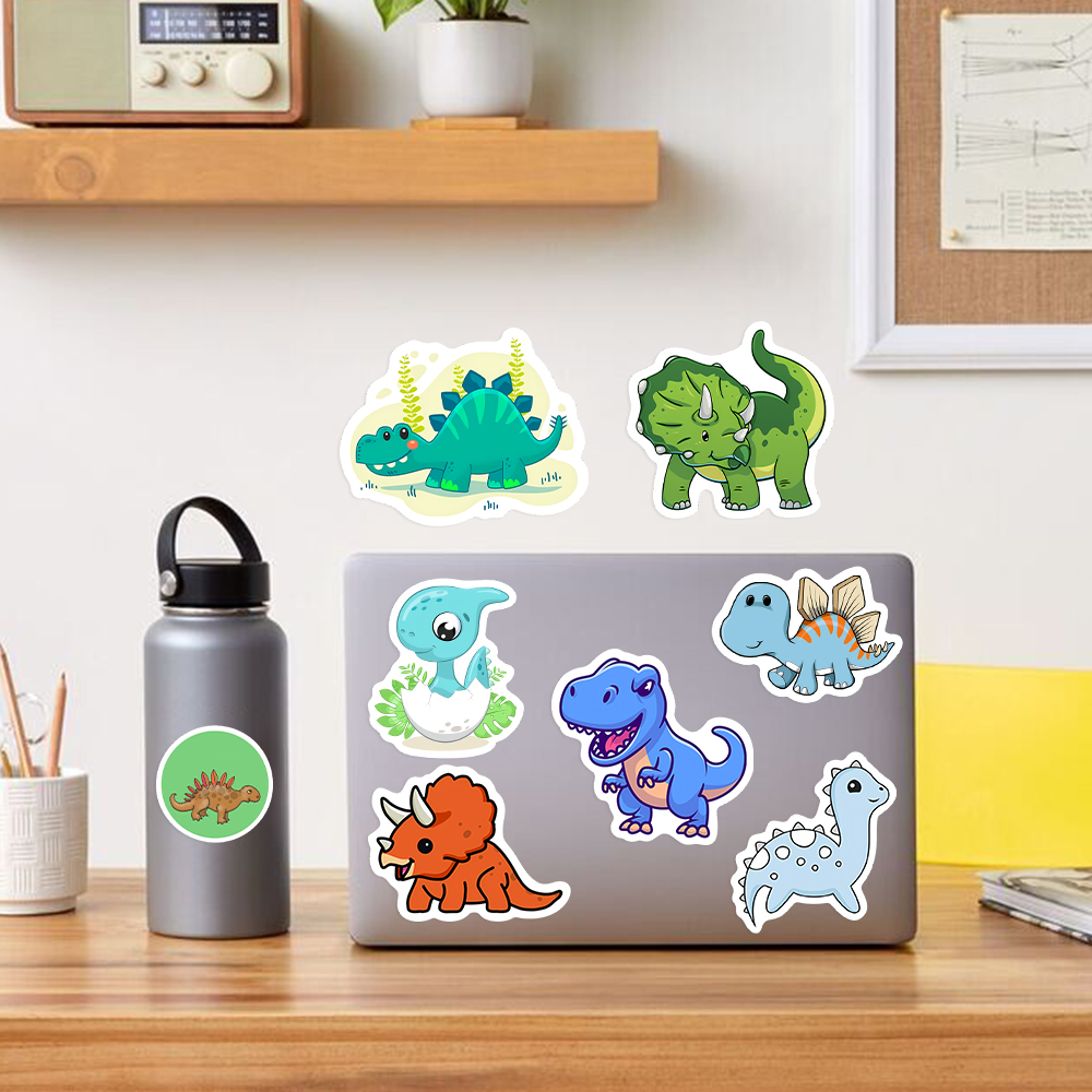 Cute Lovely dinosaur Stickers  - Laptop Accessories Kids 评论和价格