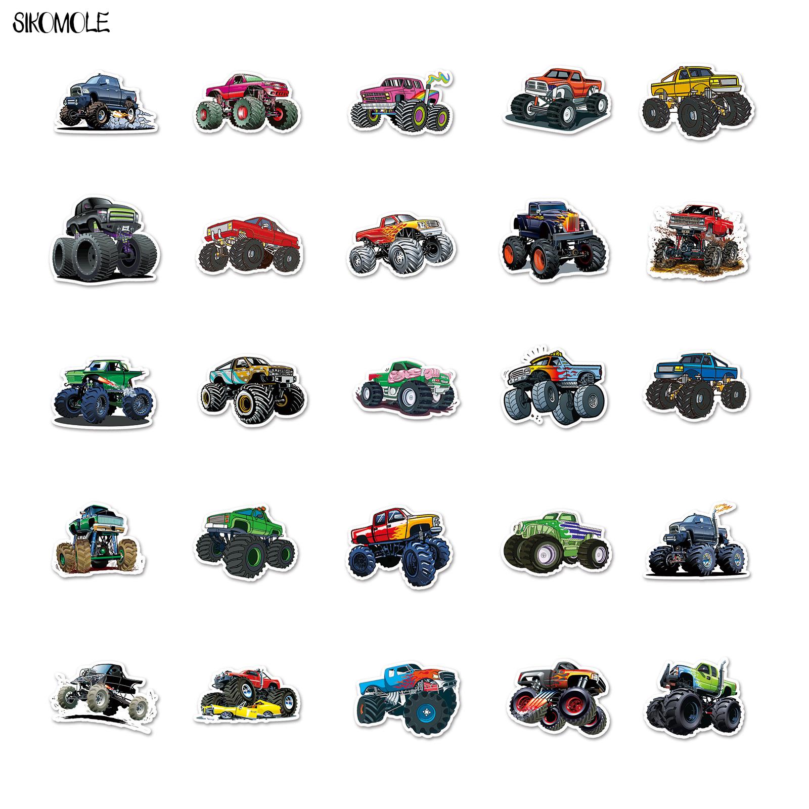 10/30/50pcs Cute Monster Truck - Laptop Accessories Kids 评论和价格